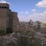 View onto the rooftops of Garden City